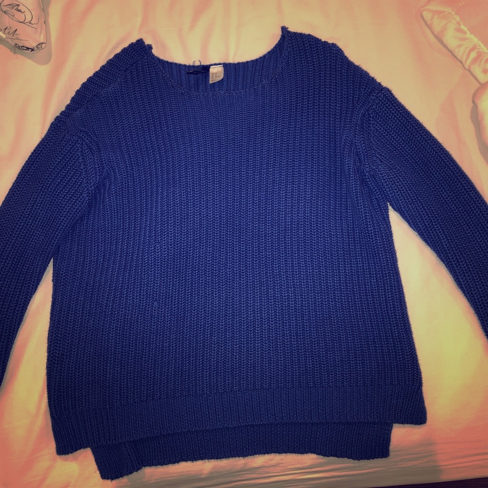 Blue H&M sweater, DIVIDED by H&M.